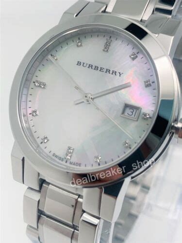 women's burberry watch diamonds motherpearl|Burberry Heritage Diamond Mother of Pearl Dial Stainless Steel .